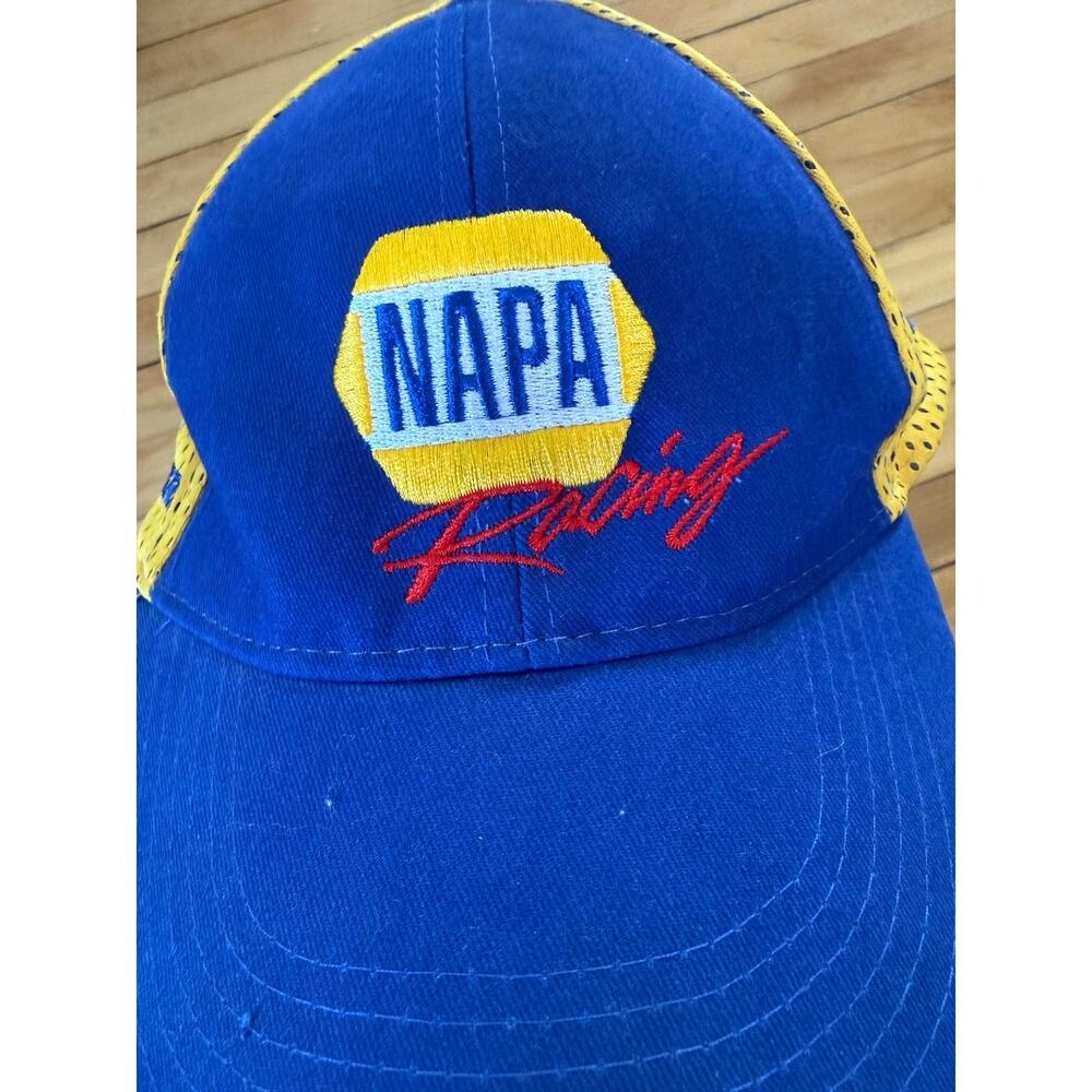 NAPA RACING Team Truckers Adjustable Hat Yellow Blue Embroidered - Picture 2 of 6